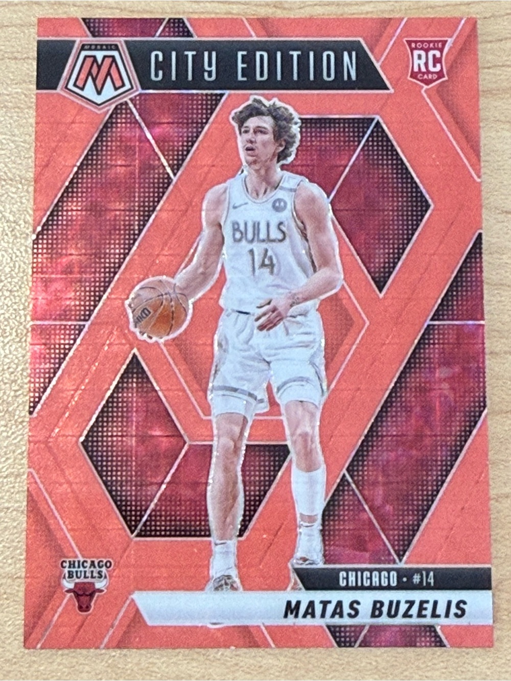 2024-25 Panini Mosaic - City Edition Matas Buzelis #273 Fluorescent Red /75